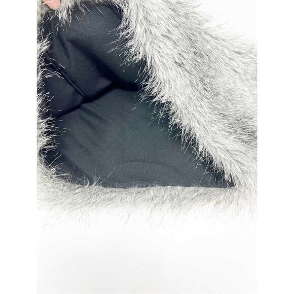 Express Faux Fur Scarf Gray Womens Size One Size - Picture 6 of 6